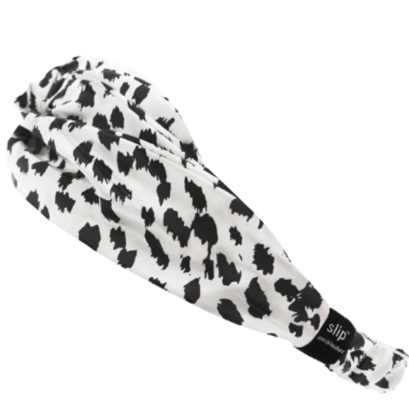 Slip Silk Black and White Leopard Headband (NEW)